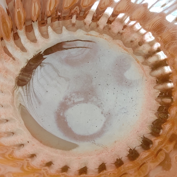 Vintage Set of 2 Fire King Iridescent Peach Bowls - Picture 6 of 6